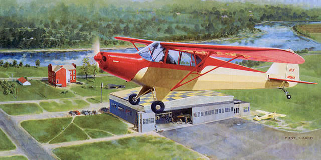 "Class of 1946" - Burt Mader - Piper PA-12 Super Cruiser Aviation Art